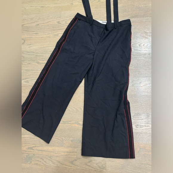 Olivia Palermo + Chelsea28 nave red ribbon Suspender Pants women’s size 14 $149 - Picture 7 of 8